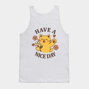 Sweet Kitty with a Bloom Tank Top